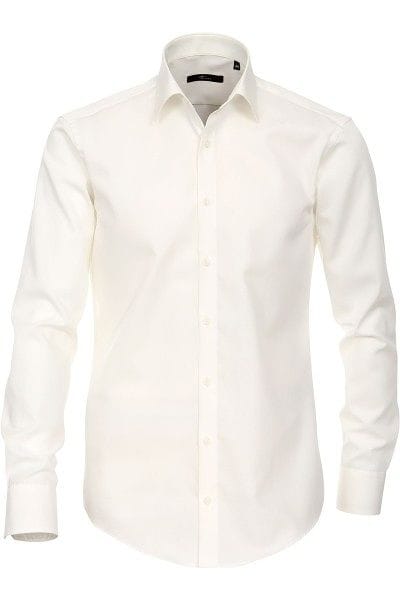 Venti Hemd - Slim Fit - creme, Einfarbig
