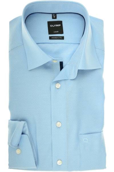 Olymp Luxor Modern Fit Hemd bleu, Gemustert