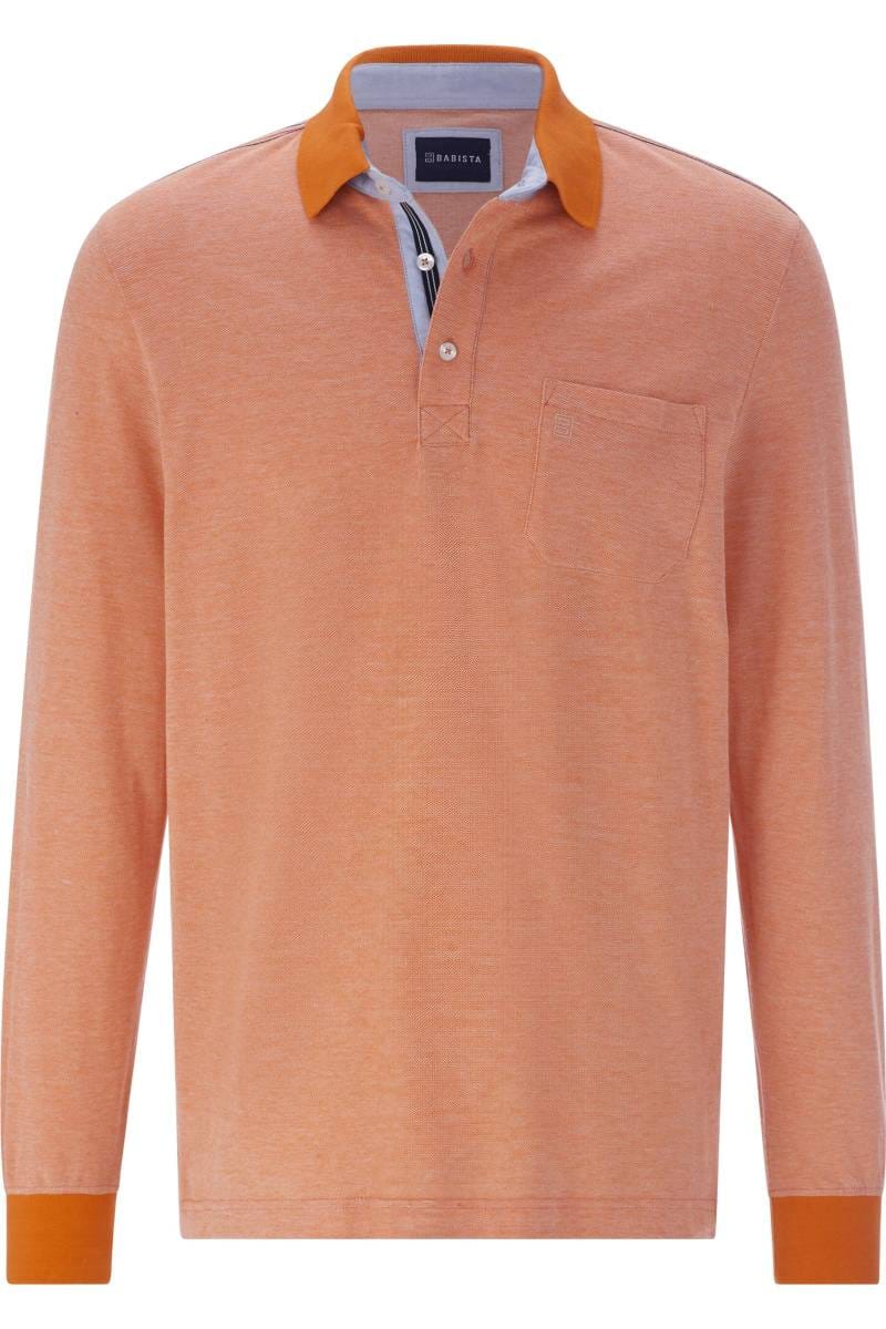 BABISTA Uldor Regular Fit Longsleeve Poloshirt orange, Einfarbig