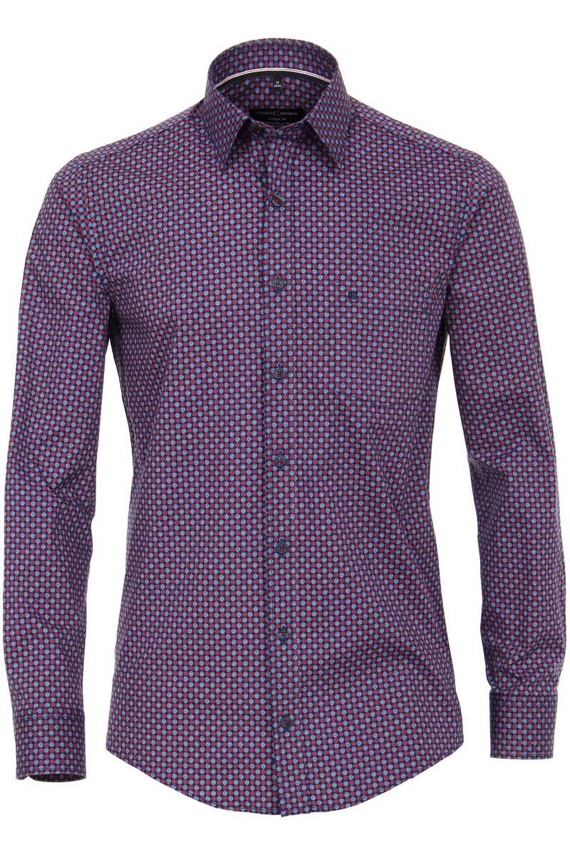 Casa Moda Casual Fit Hemd lila, Gemustert M Casa Moda Casual Fit Hemd lila, Gemustert M
