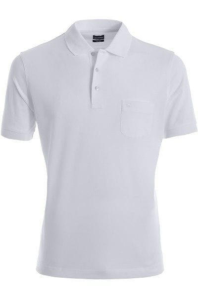 Olymp Modern Fit Poloshirt weiss, Einfarbig