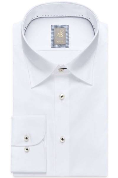 Jacques Britt Hemd - Slim Fit - weiss, Einfarbig