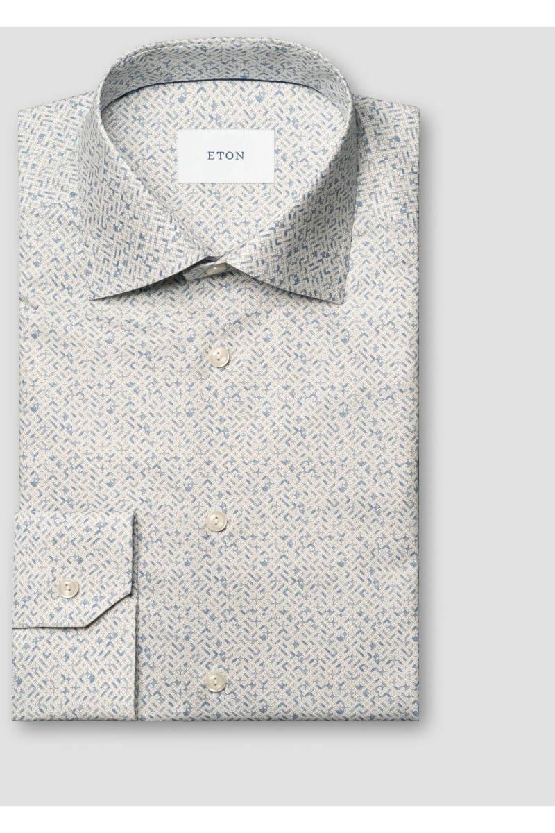 slim fit dress slacks Eton Solid Elevated Twill Shirt | Slim Fit main image 0