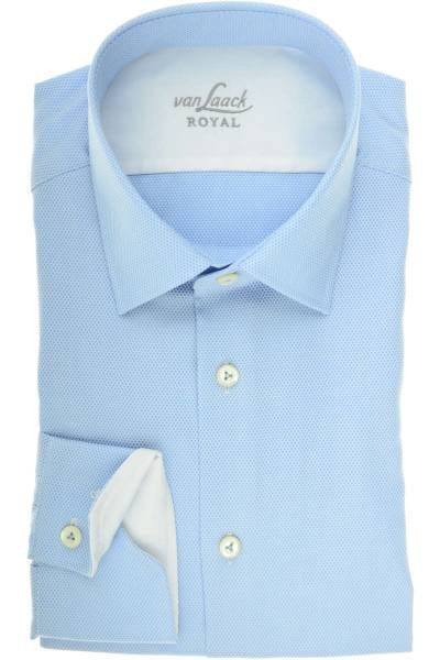 van Laack Tailor Fit Hemd blau, Gepunktet