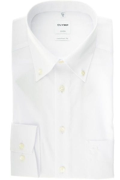 Olymp Luxor Comfort Fit Hemd weiss, Einfarbig
