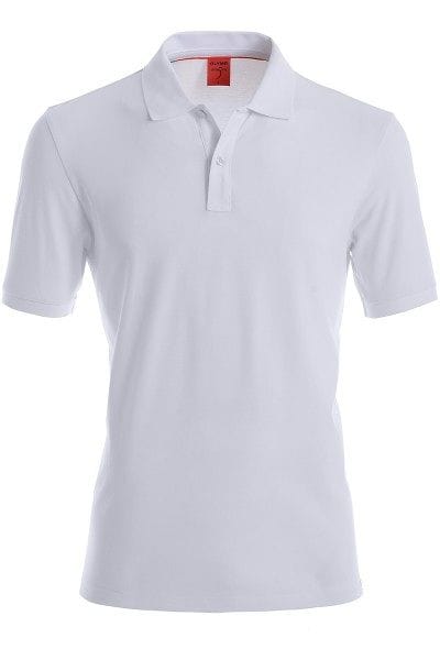 Olymp Poloshirt - Body Fit - weiss, Einfarbig