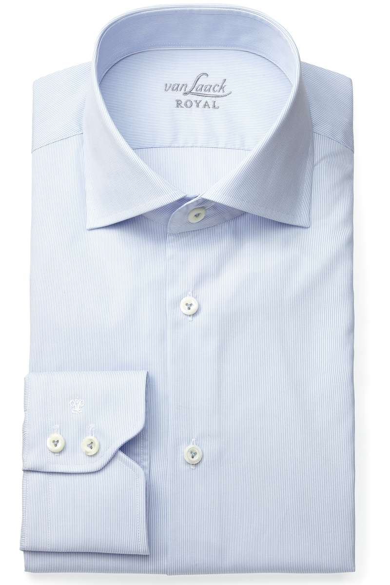 van Laack Slim Fit Hemd hellblau/weiss, Feinstreifen van Laack Slim Fit Hemd hellblau/weiss, Feinstreifen