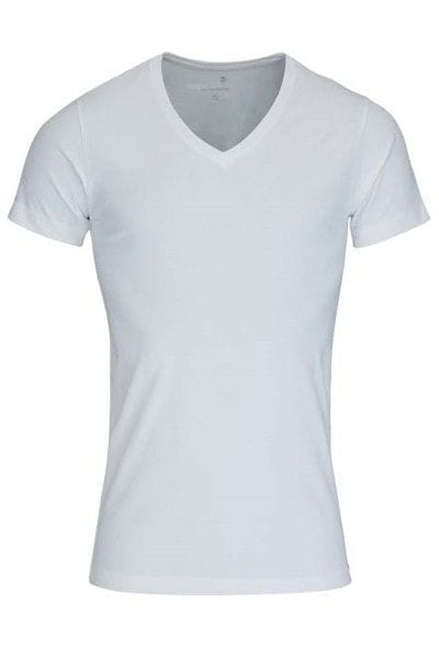 Seidensticker T-Shirt - V-Ausschnitt - weiss, Einfarbig
