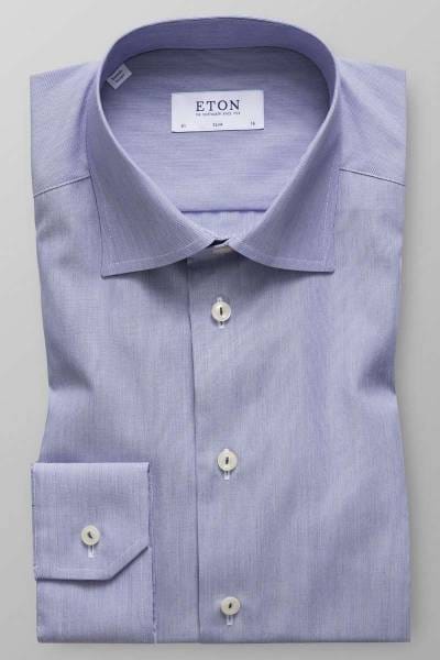 ETON Slim Fit Hemd blau/weiss, Feinstreifen