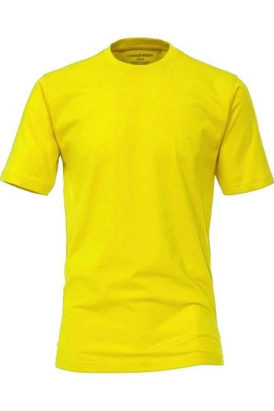 Casa Moda T-Shirt Rundhals gelb, einfarbig