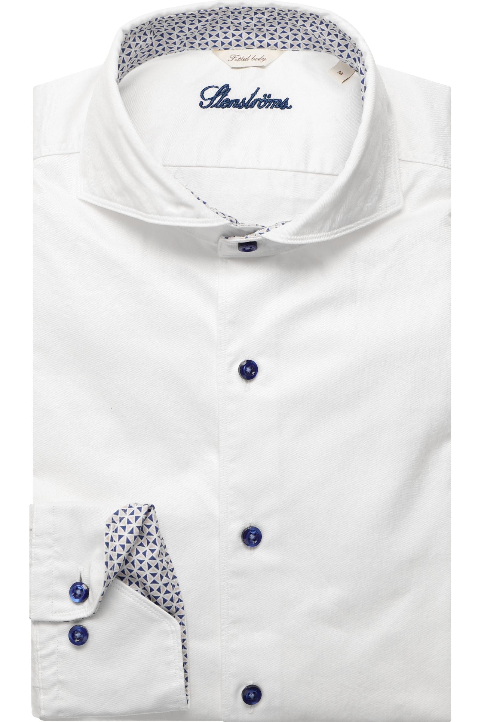 Stenströms Casual Fitted Body Hemd weiss, Einfarbig S