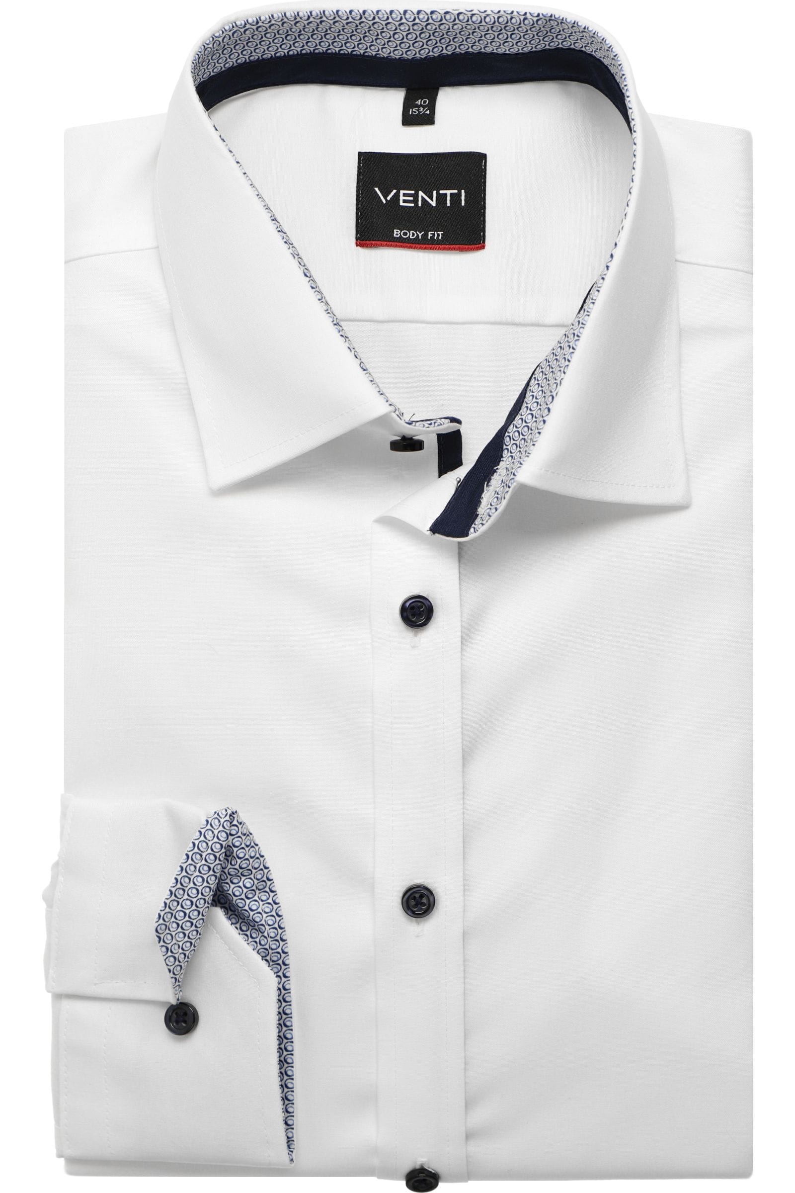 Camicia Business Venti Body Fit Grigio Medio - Cotone Elasticizzato, Colletto Kent, Vestibilità Aderente, Design Classico