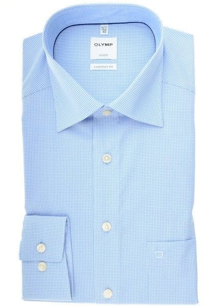 Olymp Luxor Comfort Fit Hemd bleu/weiss, Kariert