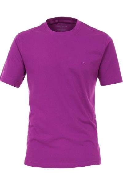 Casa Moda T-Shirt Rundhals violett, einfarbig