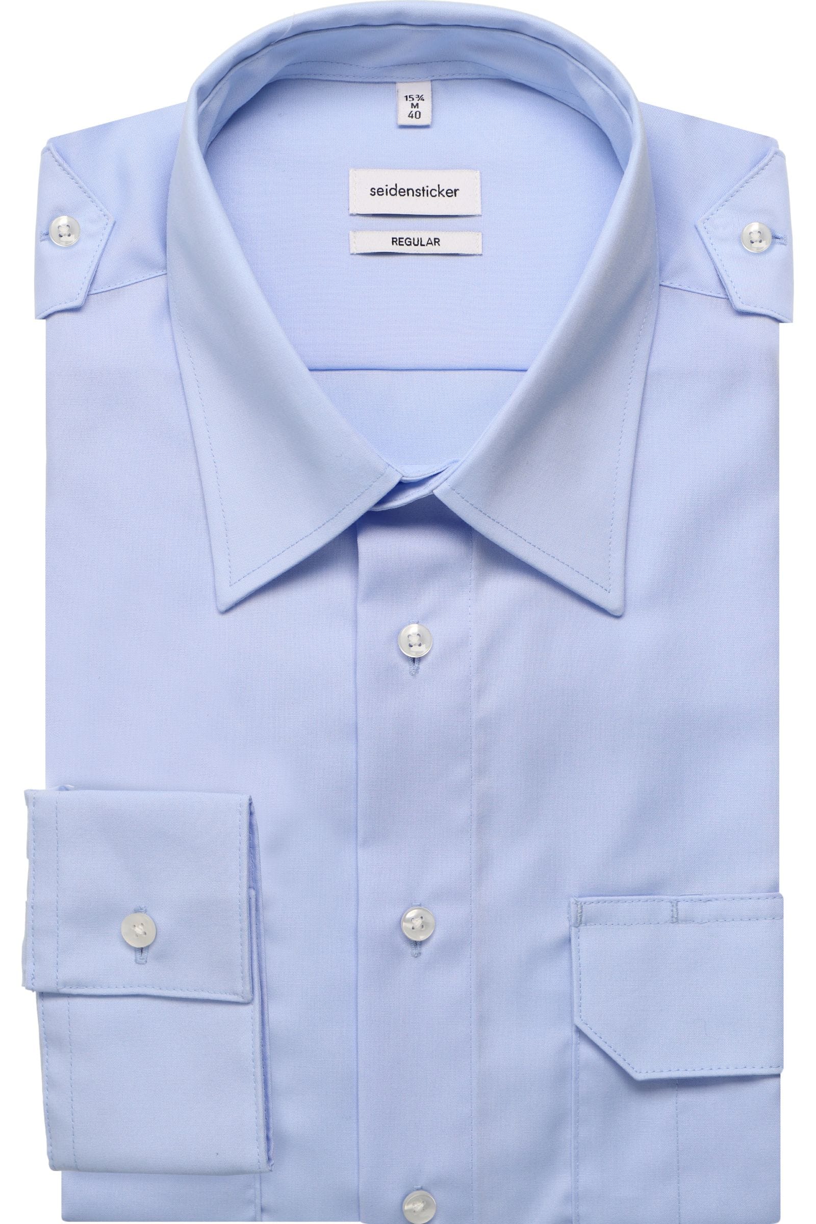 Camicia Uomo Seidensticker Regular Fit – Maniche Lunghe, Poplin Turchese, 100% Cotone, Senza Stiratura