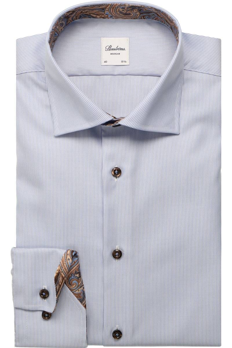 Chemise Habillée Stenstroms Pour Homme - Coton 100% - Taille 15.5 - Coupe Ajustée Verte - Occasion Très Bon état