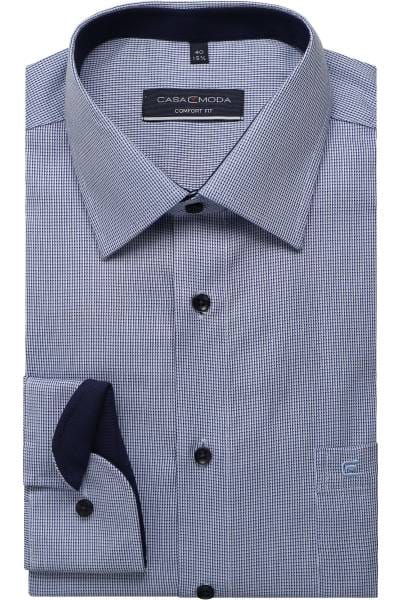 Camicia Da Uomo CASAMODA Business Comfort Fit, Grigio Medio, Taglia 47 – Puro Cotone Facile Stiro, Colletto A Squalo E Tasca