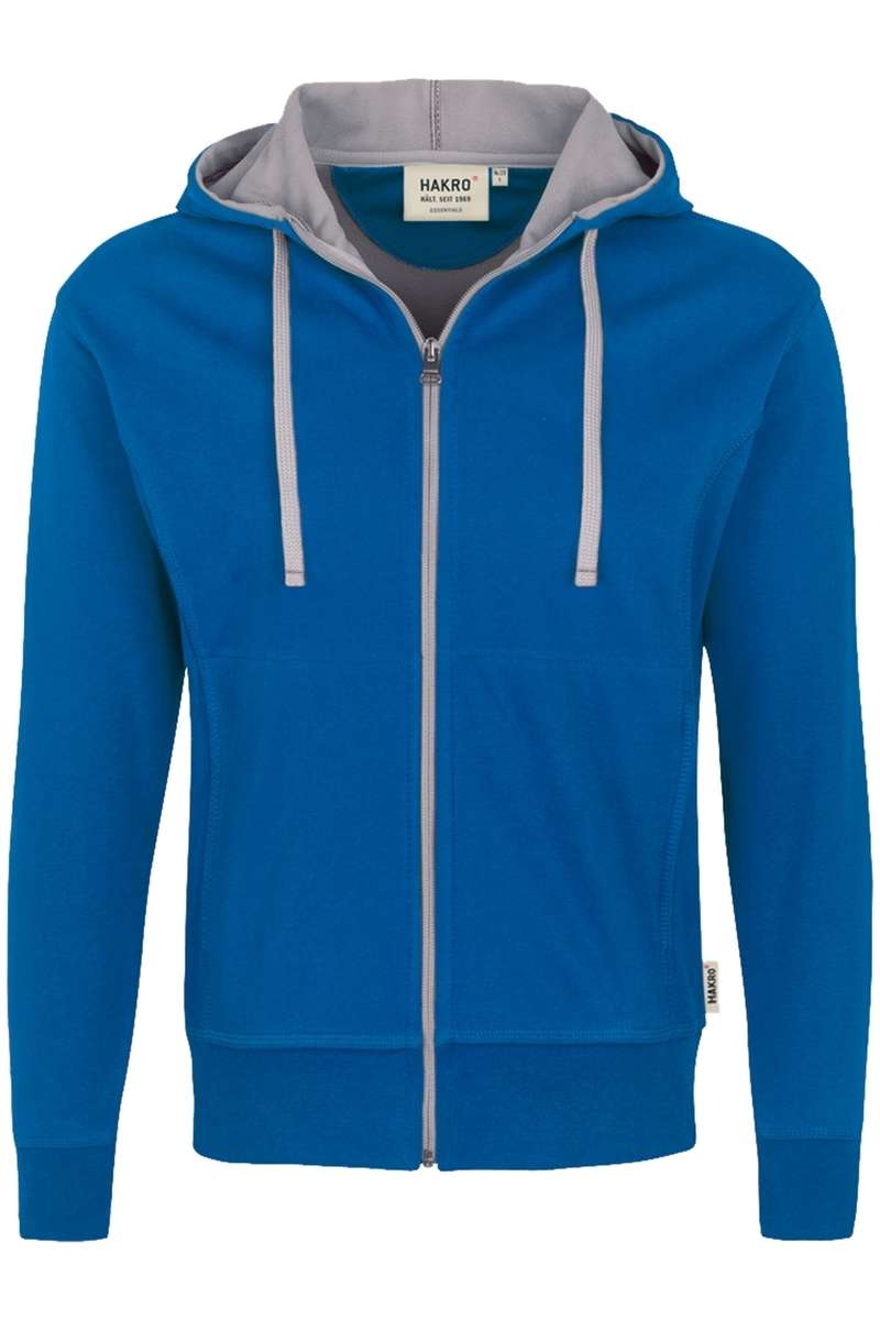 HAKRO hoodie jacket royal/silver Hemden.de