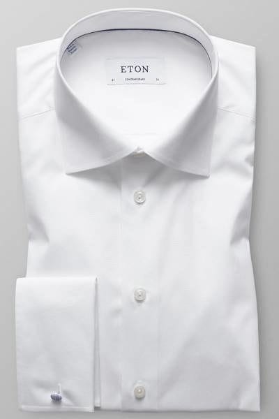 Eton Hemd - Contemporary Fit - weiss, Einfarbig