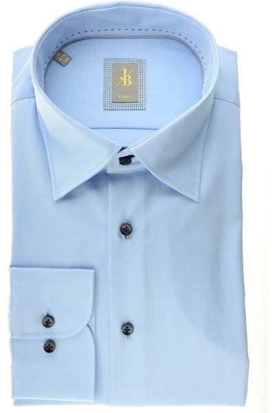 Jacques Britt Hemd - Slim Fit - blau, Einfarbig