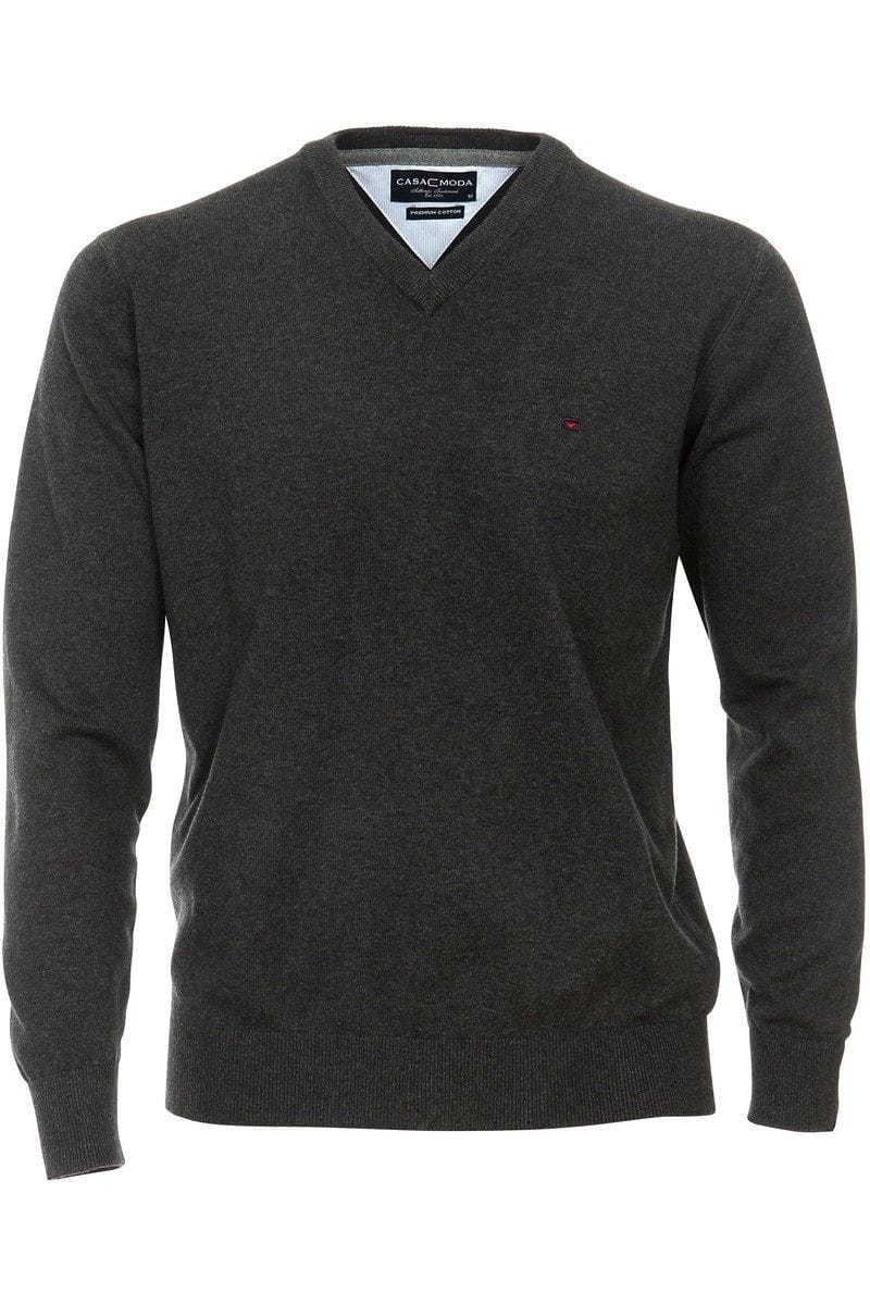 Casa Moda Strick - V-Ausschnitt Pullover - graphit