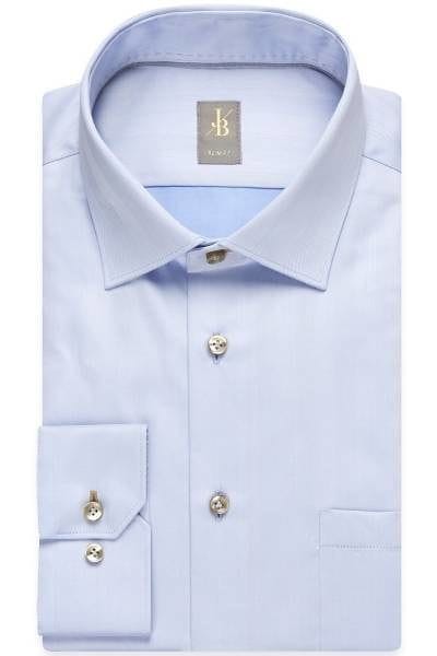 Jacques Britt Hemd - Slim Fit - blau, Einfarbig
