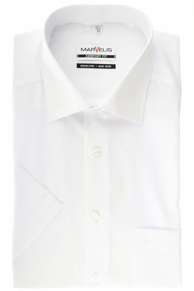 Marvelis Hemd - Comfort Fit - weiss, Einfarbig