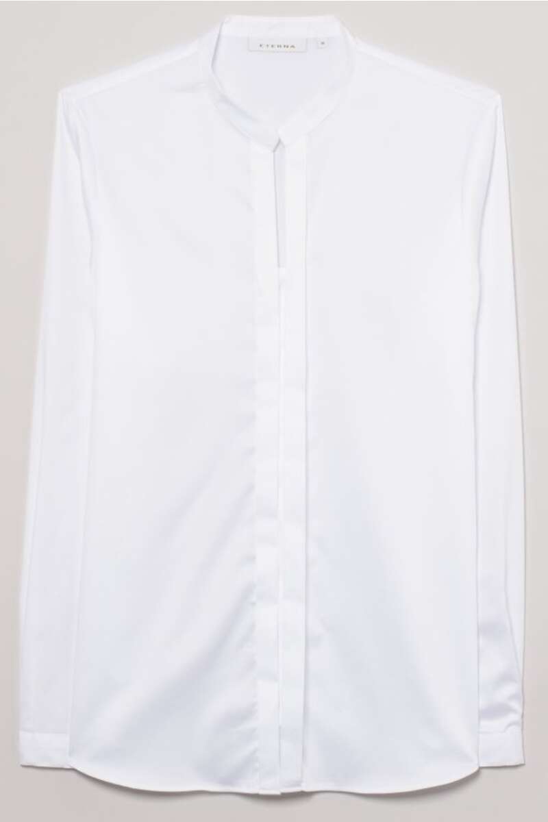 ETERNA Modern Classic Bluse weiss, Einfarbig 42