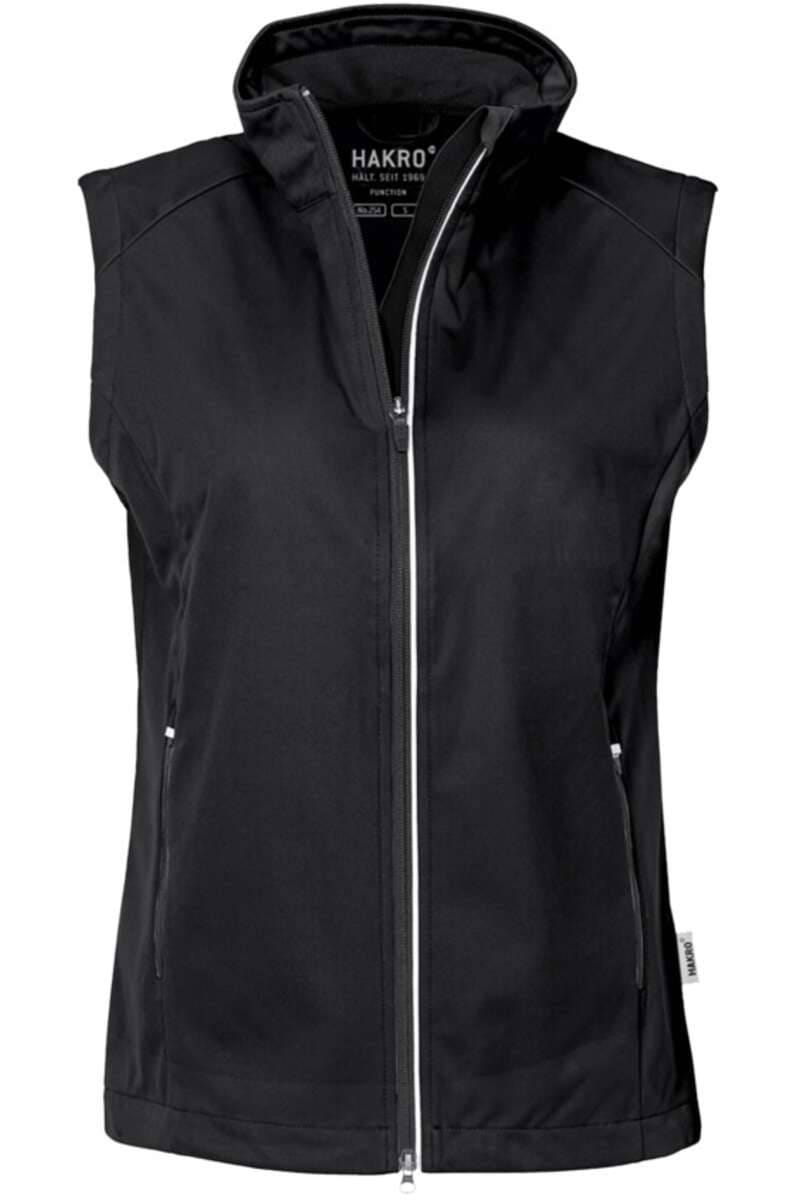 HAKRO Regular Fit women softshell vest zip black