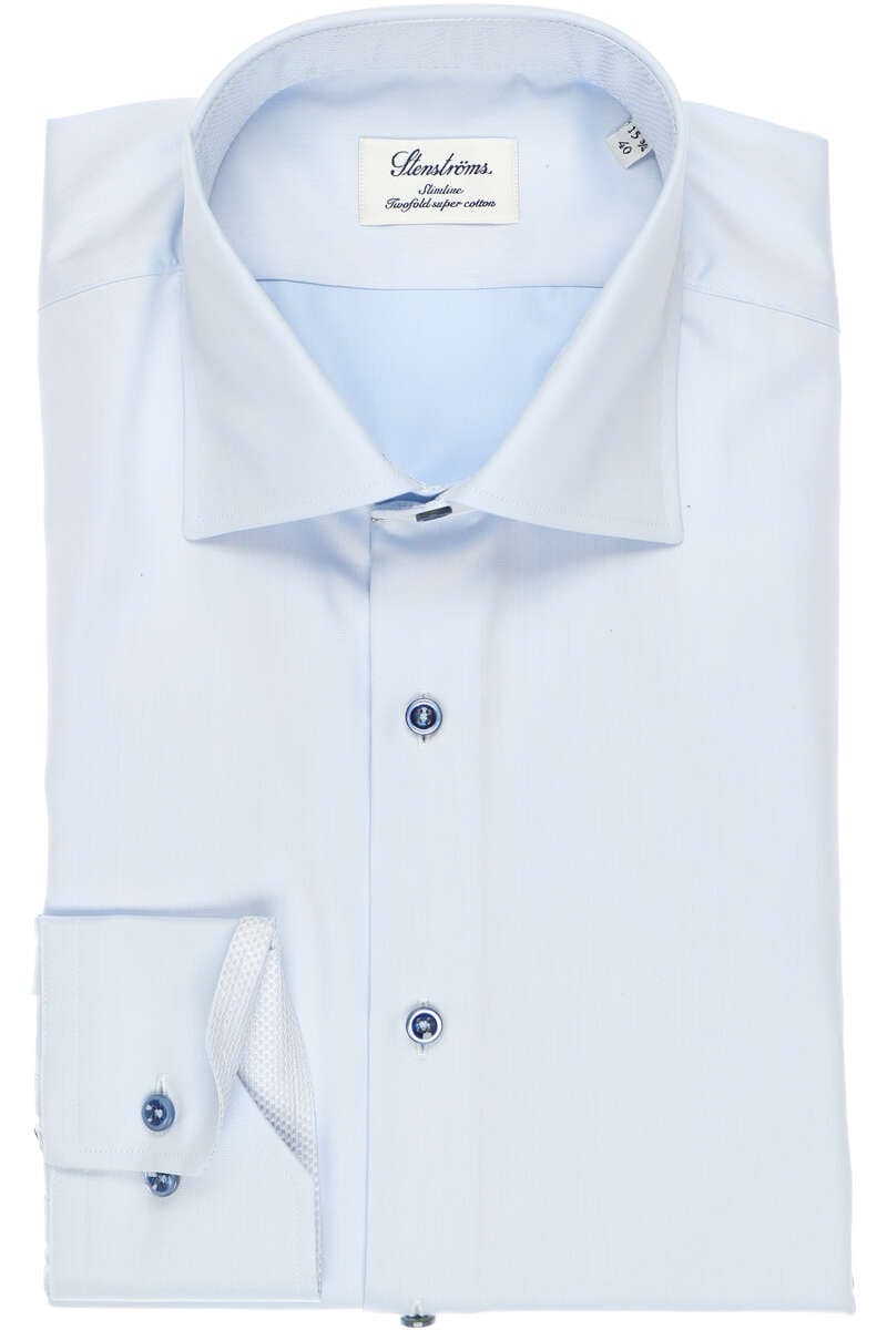 Stenströms Slimline Hemd hellblau, Einfarbig 40 - M Stenströms Slimline Hemd hellblau, Einfarbig 40 - M