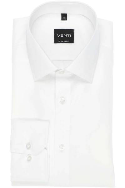 Venti Hemd - Modern Fit - weiss, Einfarbig