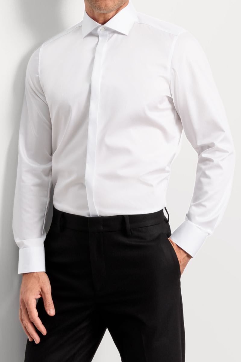 OLYMP Level Five Galahemd Slim Fit – Popeline-Baumwolle, Verdeckte Knopfleiste, New Kent Kragen