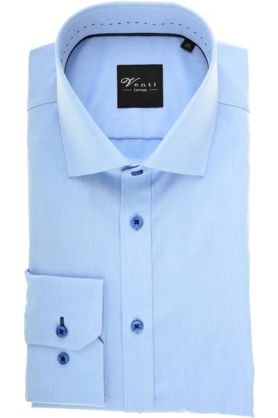 Venti Slim Fit Hemd blau, Einfarbig