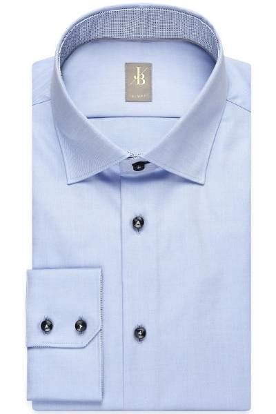 Jacques Britt Hemd - Slim Fit - blau, Einfarbig