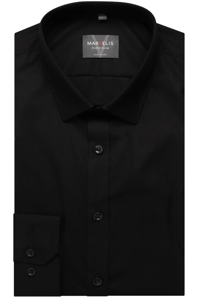 Marvelis Super Slim shirt black, One Colour | Hemden.de