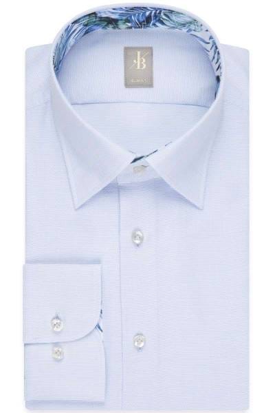 Jacques Britt Slim Fit Hemd hellblau, Strukturiert