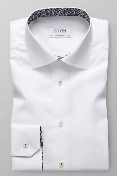 ETON Contemporary Fit Hemd weiss, Einfarbig