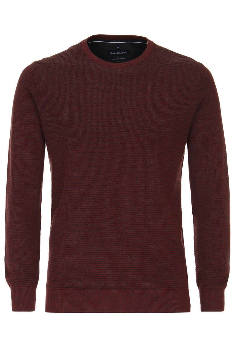 Casa Moda Casual Regular Fit pullover round neck red, melange