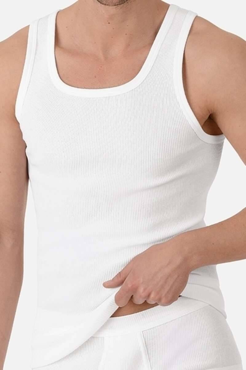 Trigema Canottiera Uomo In Costina Fine, Vestibilità Aderente, 100% Cotone, Intimo Classico - 2