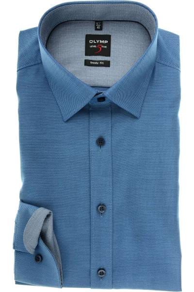 OLYMP Level Five Body Fit Hemd bleu, Faux-uni