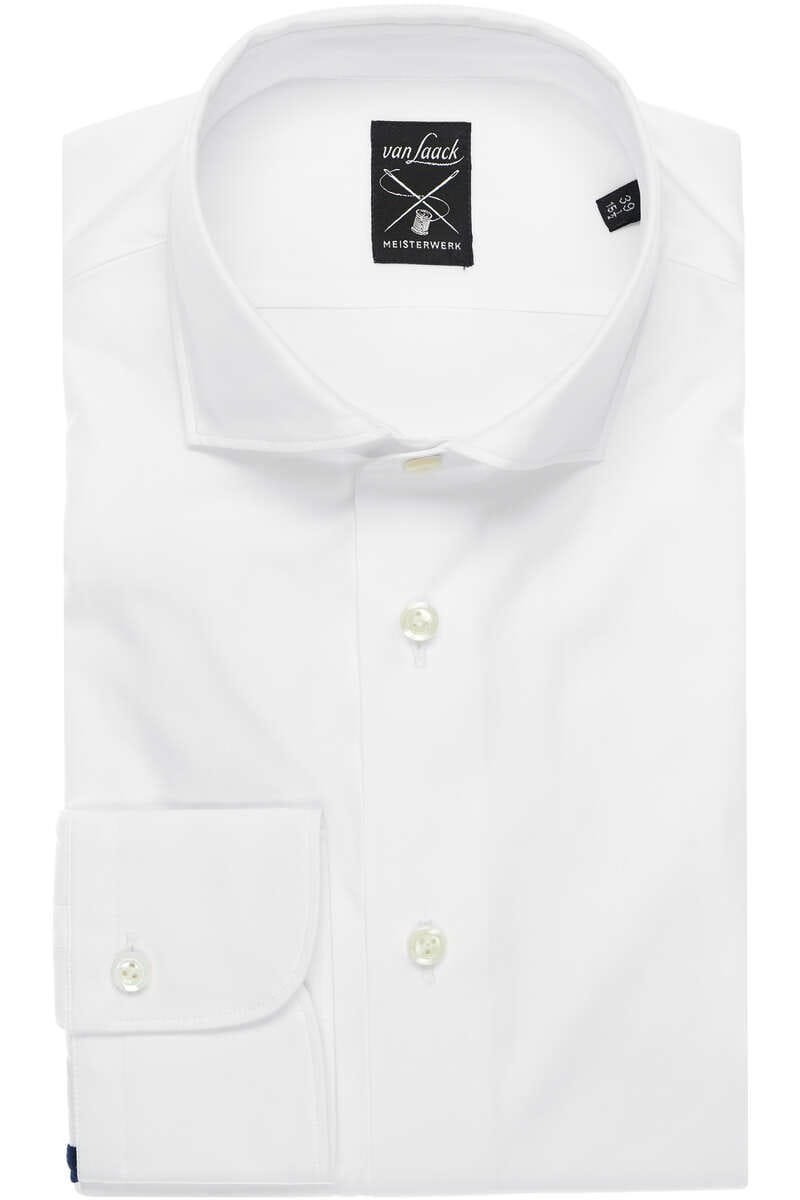 van Laack Hybrid Slim Fit Jerseyhemd weiss/navy, Einfarbig M van Laack Hybrid Slim Fit Jerseyhemd weiss/navy, Einfarbig M