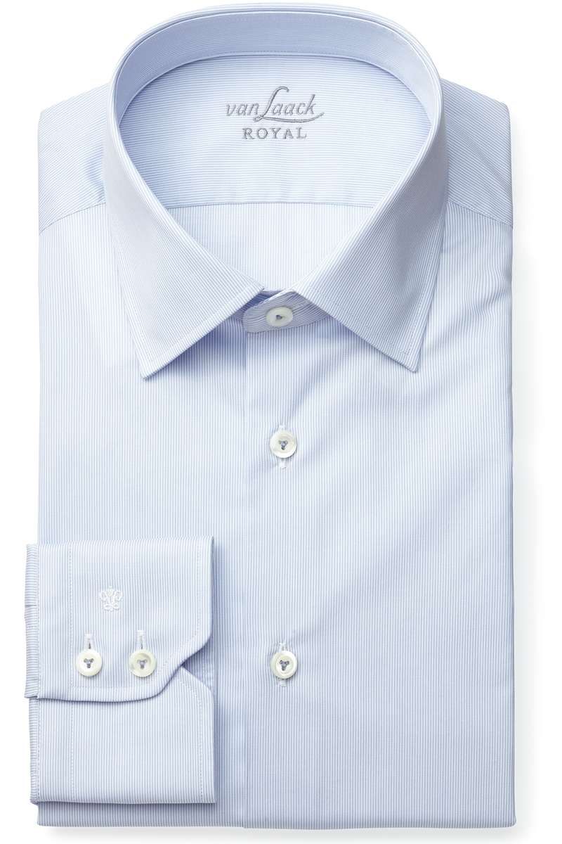 van Laack Tailor Fit Hemd hellblau/weiss, Feinstreifen van Laack Tailor Fit Hemd hellblau/weiss, Feinstreifen