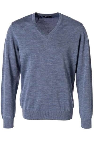 MAERZ Strickpullover V-Ausschnitt Pullover - rauchblau