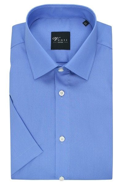 Venti Hemd - Slim Fit - blau, Einfarbig