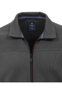 Redmond Casual Regular Fit sweater jacket zip grey | Hemden.de