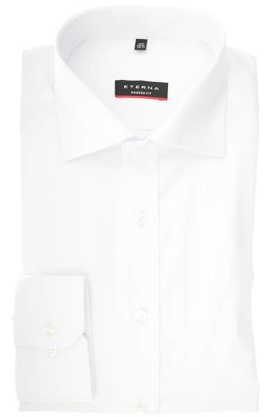 Eterna Modern Fit Hemd weiß, Einfarbig