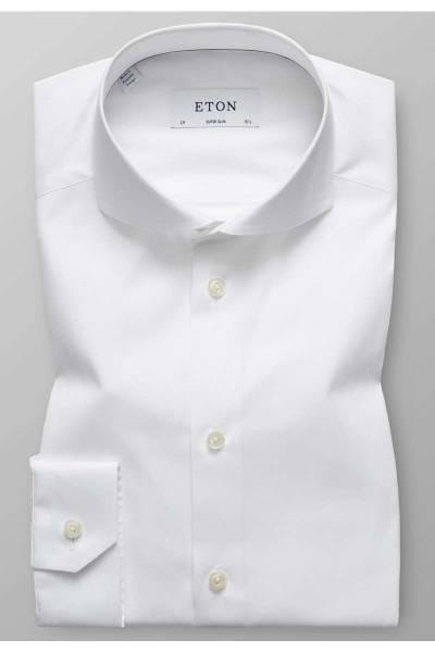 Eton Hemd - Super Slim - weiss, Einfarbig
