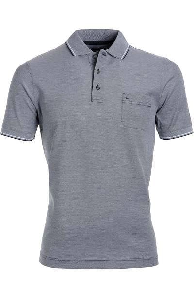 Olymp Modern Fit Poloshirt marine/weiss, Zweifarbig