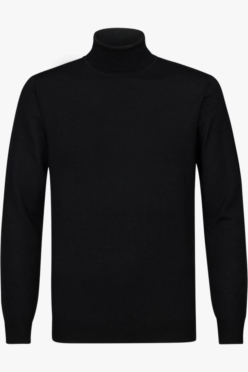 Profuomo Normal Fit Turtleneck jumper black, One Colour