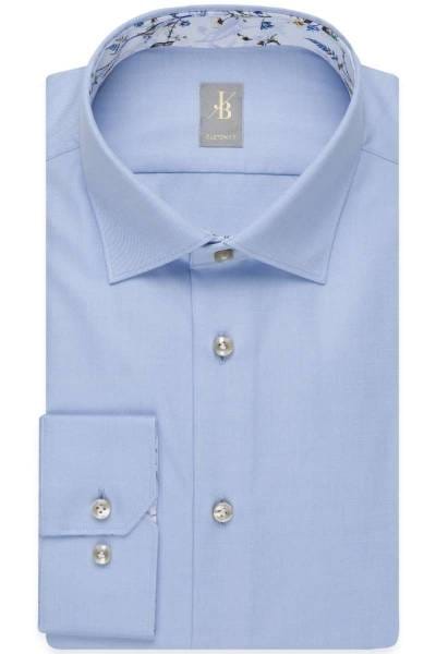 Jacques Britt Custom Fit Hemd blau, Einfarbig